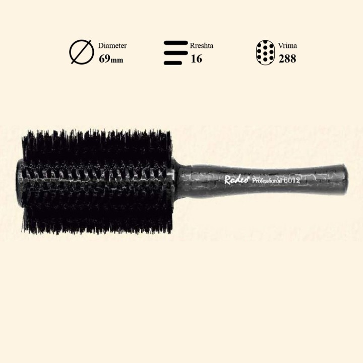 Rodeo hair brush Black Pearl 69mm