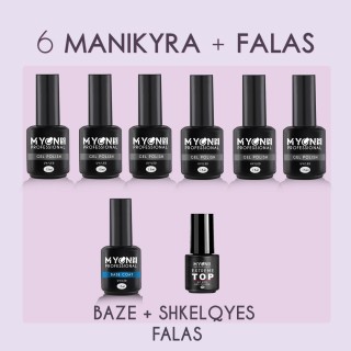 6 Gel Polish + Baze- Shkelqyes Falas