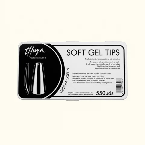 Soft Gel Tips Medium Coffin 550 cope