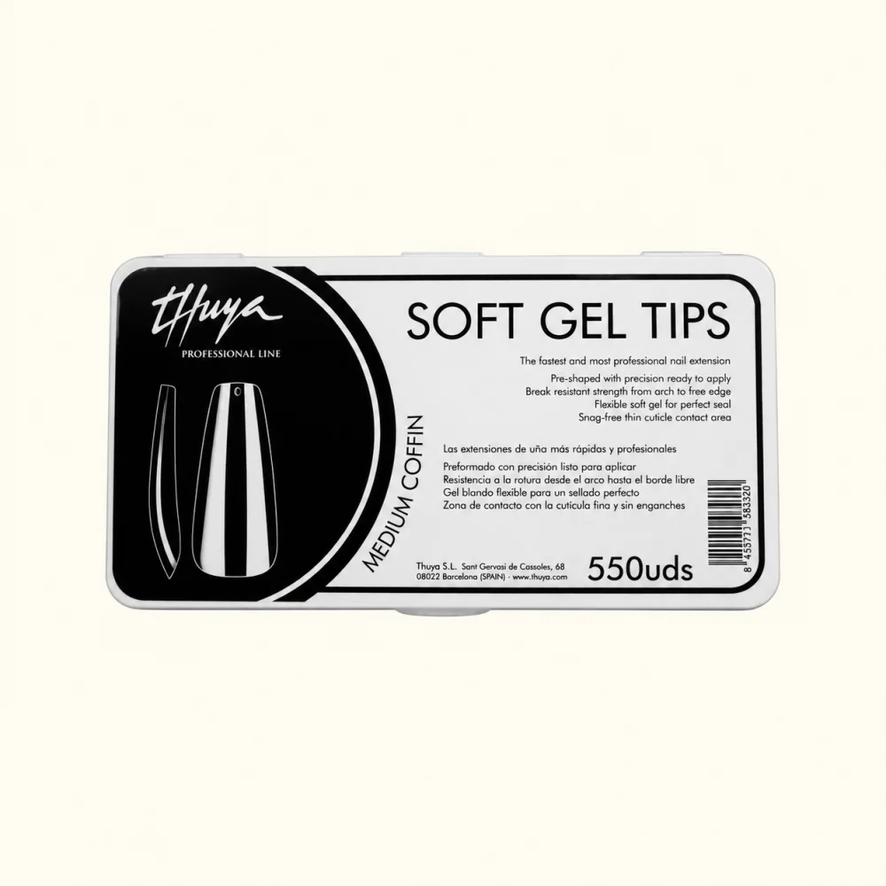 Soft Gel Tips Medium Coffin 550 cope