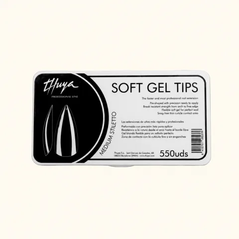 Soft Gel Tips Medium Coffin 550 cope