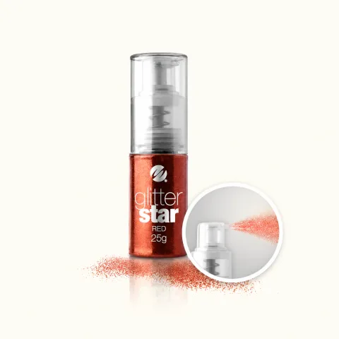 Star Glitter 25gr - Red
