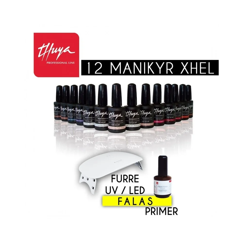 12 MANIKYR XHEL THUYA + FURRE UV/LED DHE PRIMER FALAS
