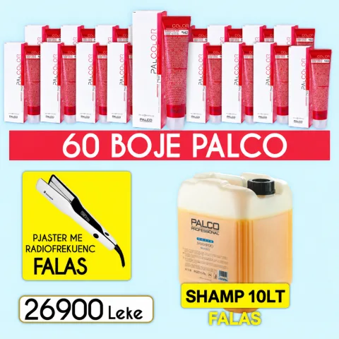60 Boje Palco + Pjaster & Shampo 10LT Falas