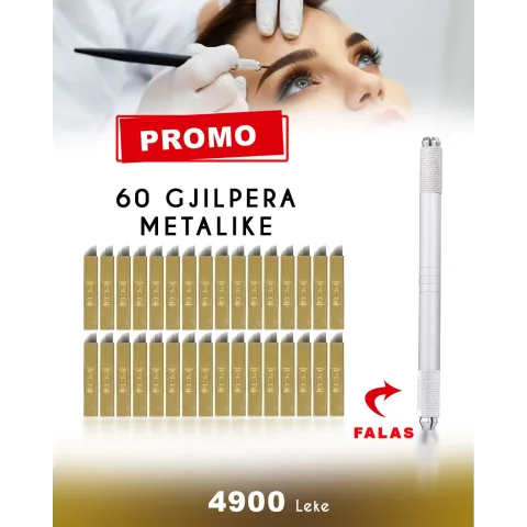 Promocion 60 gjilpera metalike + Laps falas