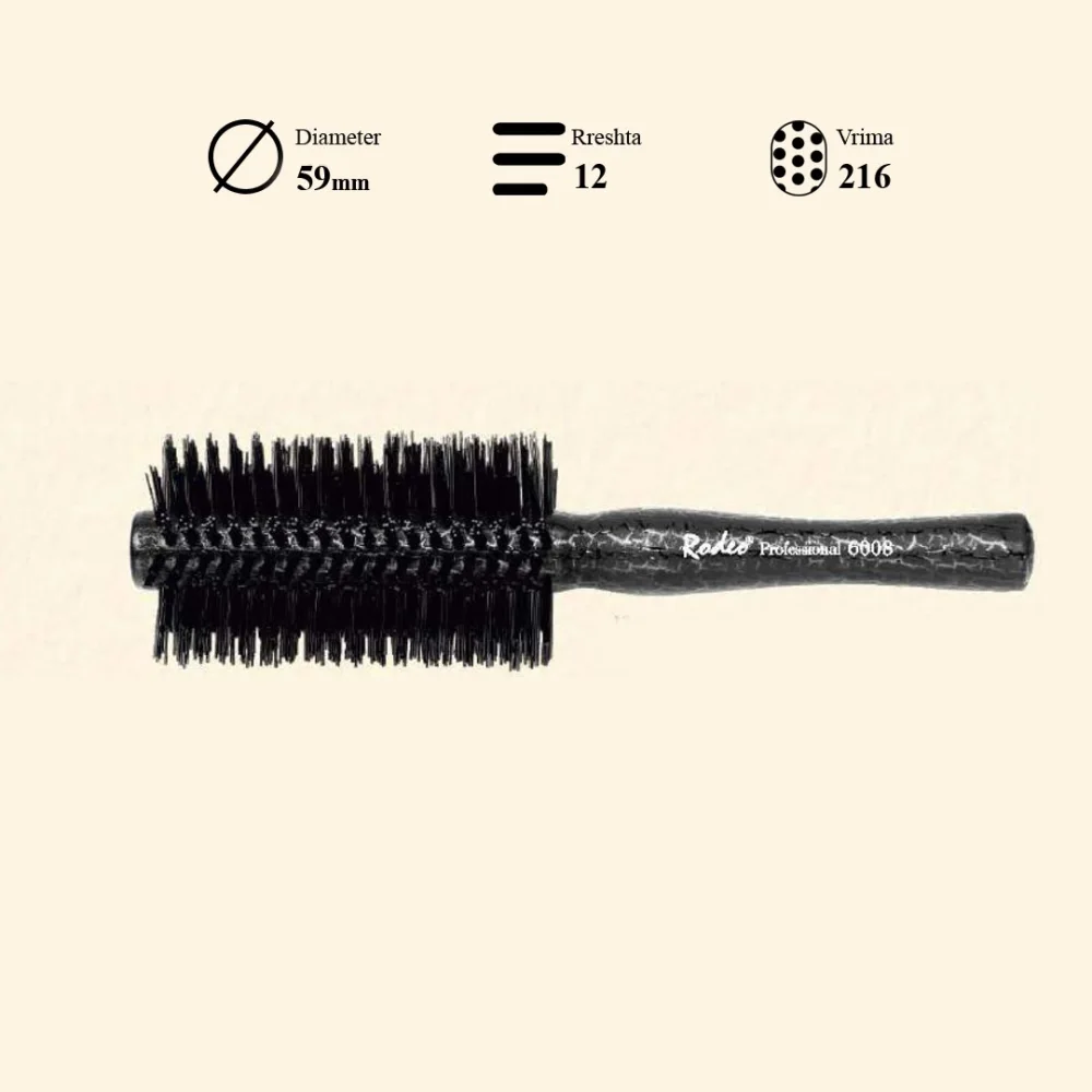 Rodeo hair brush Black Pearl 59mm